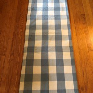 Blue & Cream Buffalo Check Custom Curtains-Pair 1